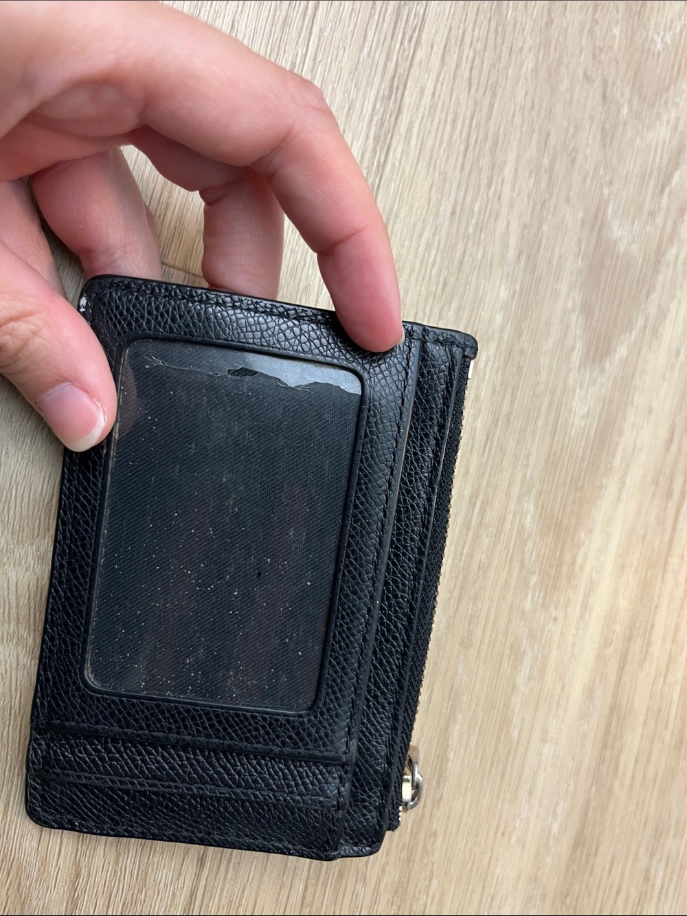 Coach wallet with ID pocket (cracked), 2 pockets and a zipper coin pocket - Picture 3 of 6